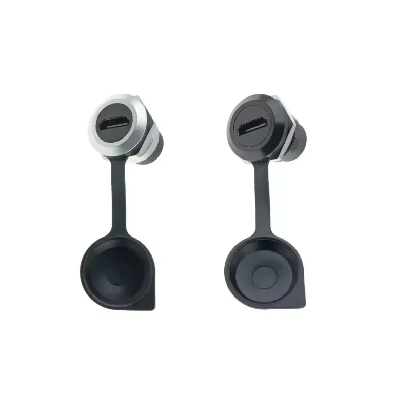 4K HDMI 2.0 Panel Mount Socket Circular Connector HDMI to HDMI Female Wall Faceplate Connector 8