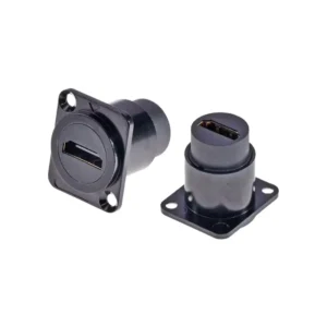 4K HDMI 2.0 Panel Mount Socket D Type Connector HDMI to HDMI Female Wall Faceplate Connector 3