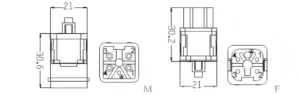 Heavy duty connector HDC HA 004 Drawing