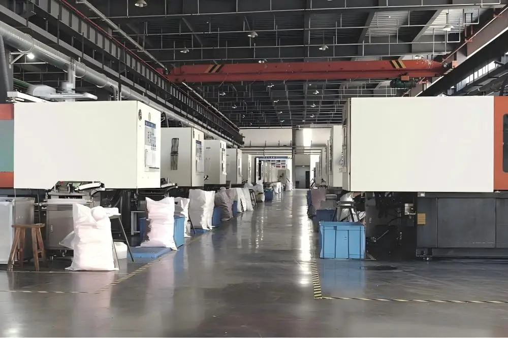 Injection molding equipment in the factory