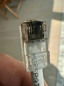 Rusty RJ45 standard connector
