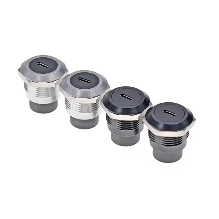 Type C Fixed Panel Mount Coupler Socket Circular Female to Female Bulkhead Extension Adapter
