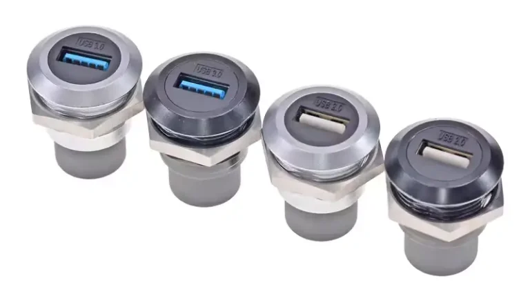 USB3.0 Socket Circular Fixed Flush Mount Adapter High Speed Data Transfer Compatible