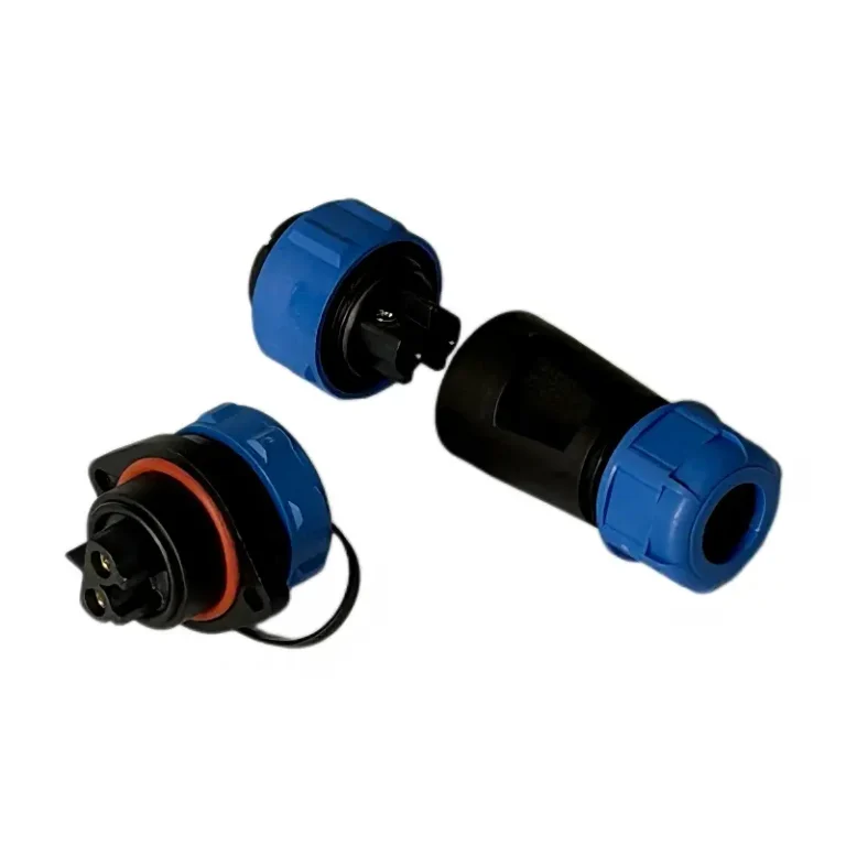 Waterproof Aviation Connector screwed flange SL 2-holes flange series