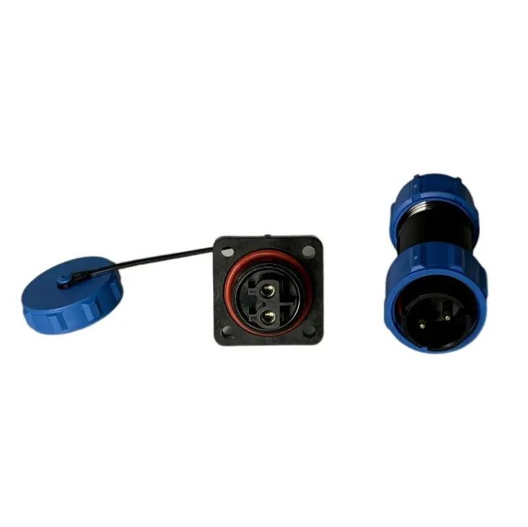 Waterproof Aviation Connector screwed square SL 4 holes square series