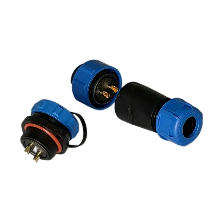 Waterproof Aviation Connector welded flange SP 2-holes flange series