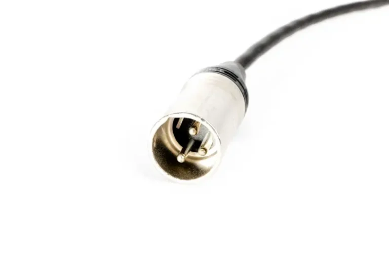 XLR Male Connector with 3 exposed pins for balanced audio