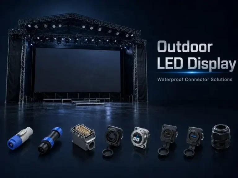 Outdoor LED Display Waterproof Connector Solutions