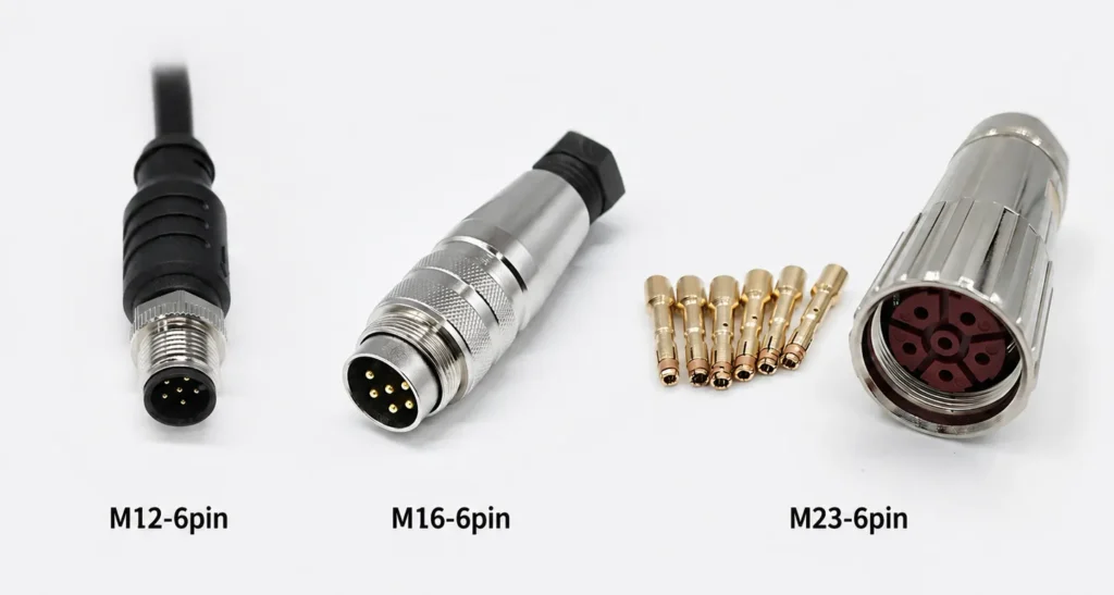 6 pin waterproof connector--M12、M16、M23