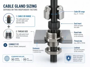 Cable Gland Size Chart Metric (M) & PG Sizes Explained