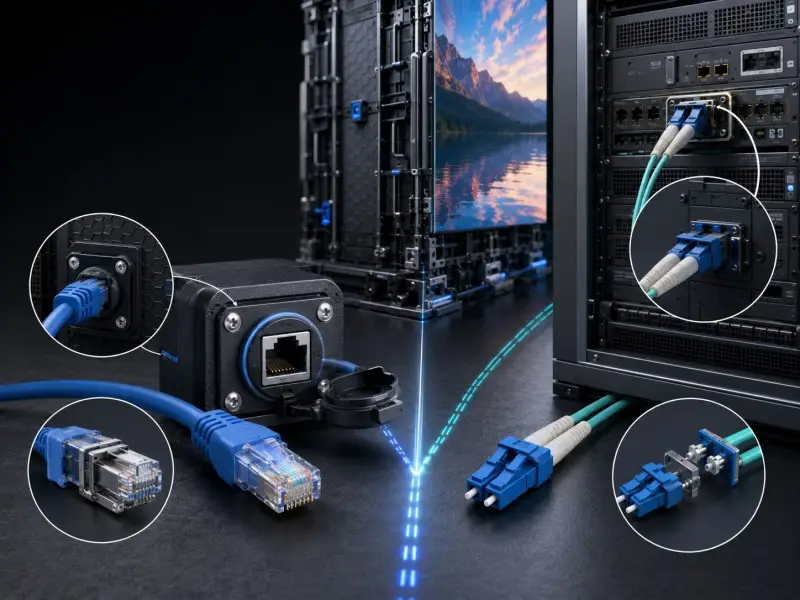 Fiber vs Ethernet for LED Displays