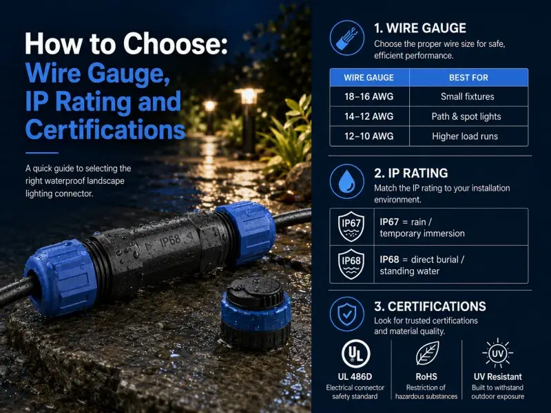 How to Choose Wire Gauge, IP Rating and Certifications