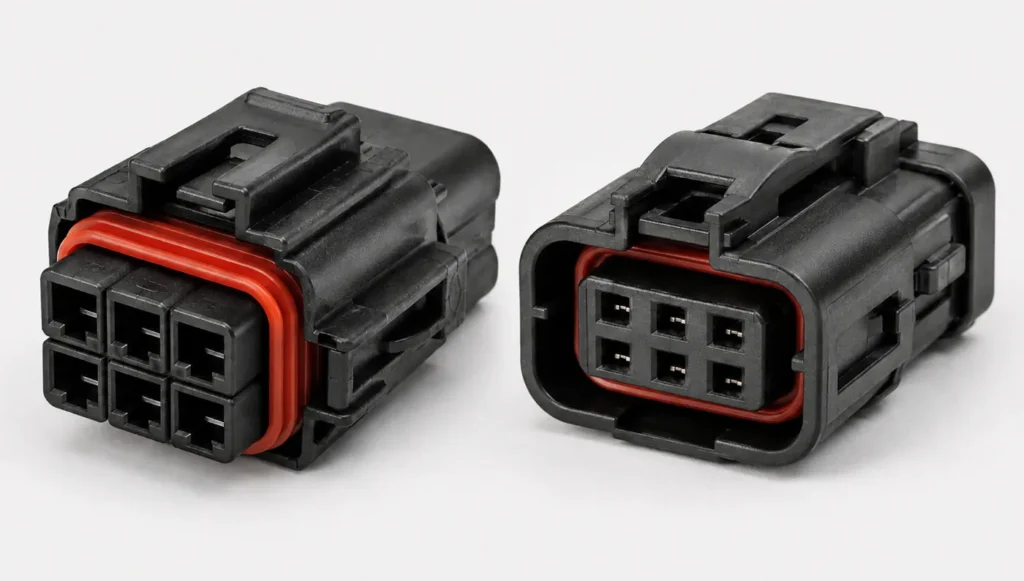 Rectangular Sealed 6 Pin Connector