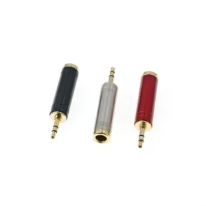 Audio Jack Convert TRS Plugs 3.5mm to 6.35mm 3-Pole Stereo Adapter 3